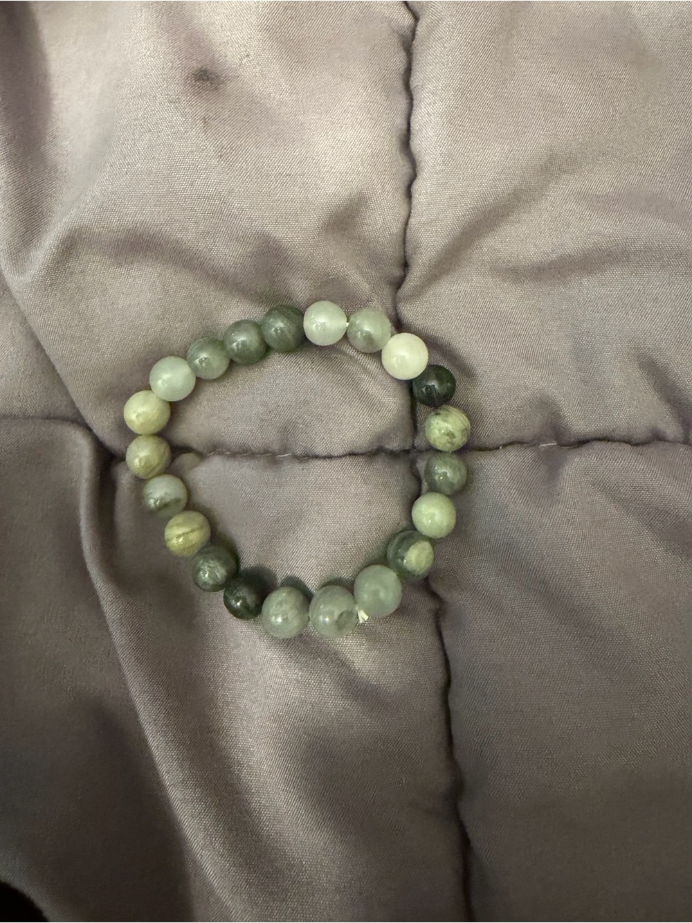 Green Jade Bead Stretch Bracelet - Women Jewelry